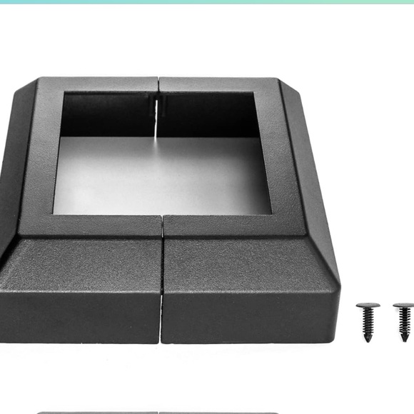 Split Fence Post Skirt 4 Pack 4 Inch Aluminum Post Trim Black - Picture 4 of 5